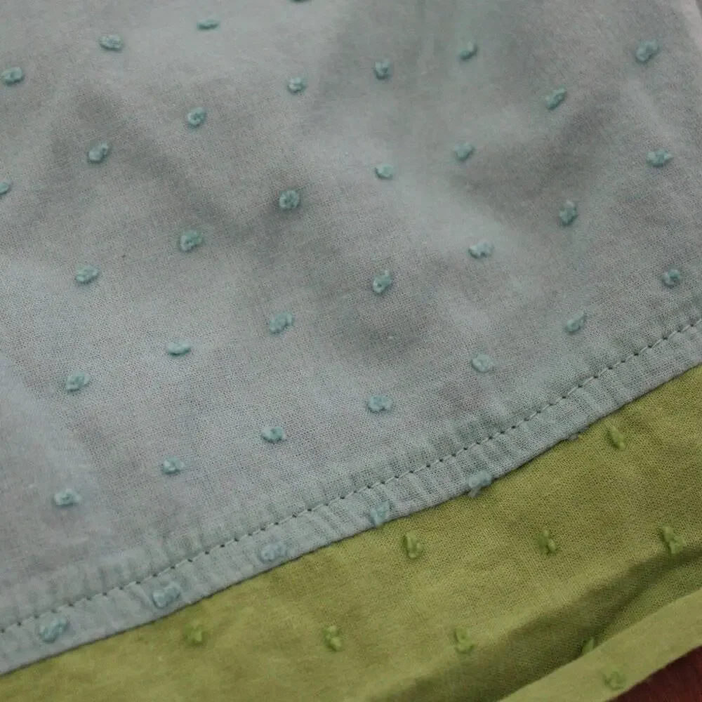 Vintage OshKosh Cotton Colorblock Swiss Dot‎ Dress Pink Green Blue 6 Month